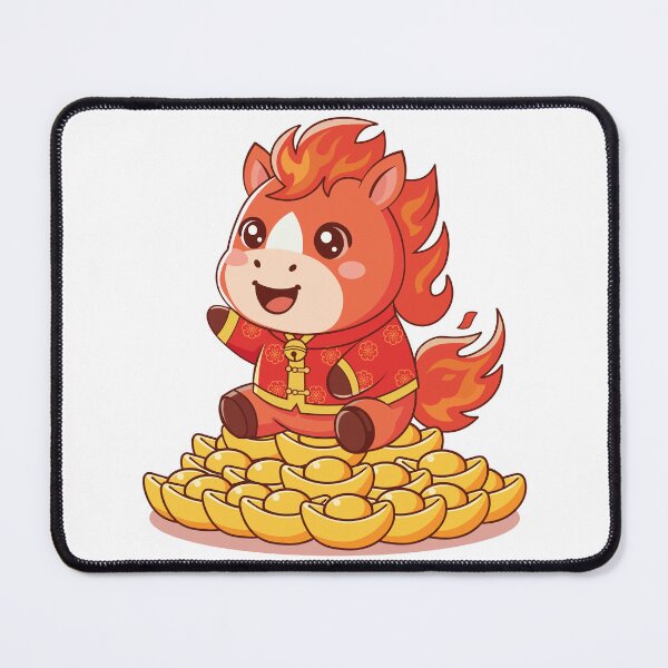 Item preview, Cute Lunar New Year Fire Horse Illustration designed and sold by BetweenForms.