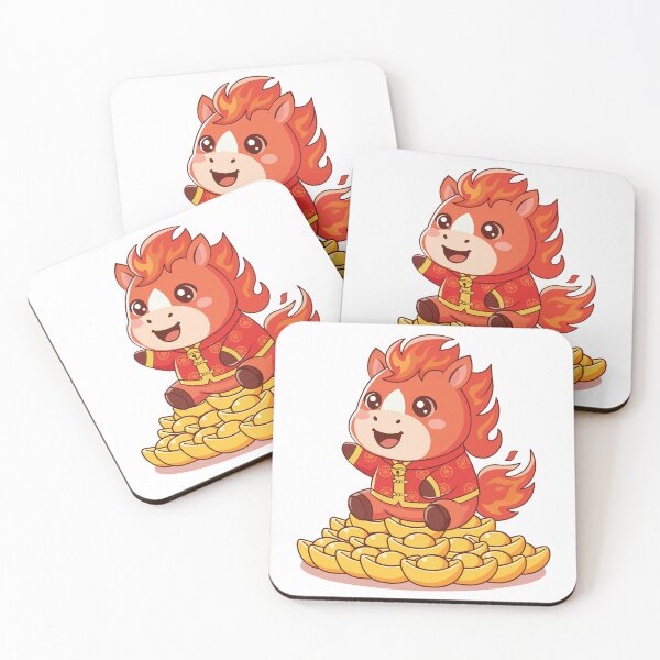 Item preview, Cute Lunar New Year Fire Horse Illustration designed and sold by BetweenForms.