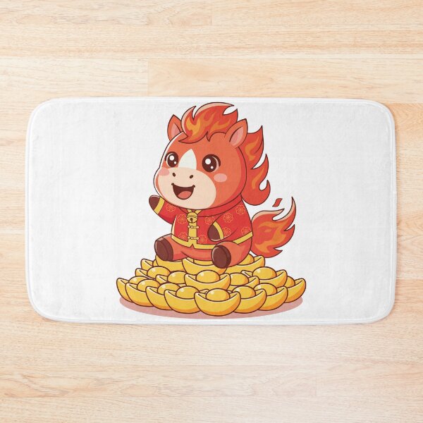 Item preview, Cute Lunar New Year Fire Horse Illustration designed and sold by BetweenForms.