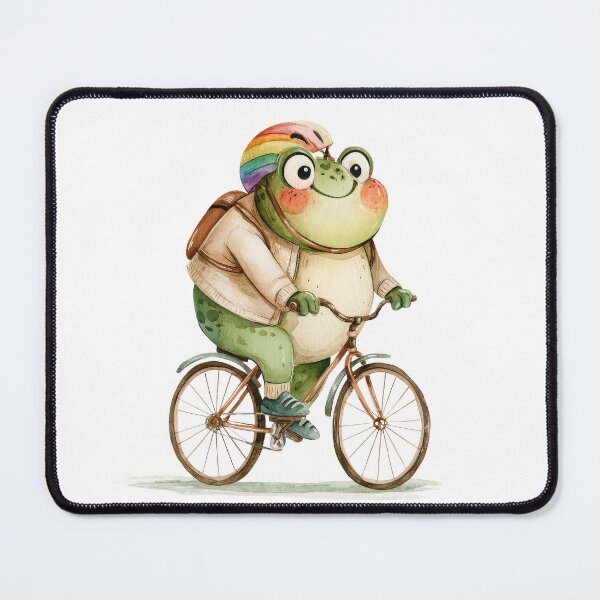 Item preview, Cute Pride Frog Cyclist – Watercolor Bike Frog Sticker designed and sold by VikArt7.