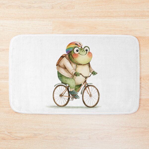 Item preview, Cute Pride Frog Cyclist – Watercolor Bike Frog Sticker designed and sold by VikArt7.