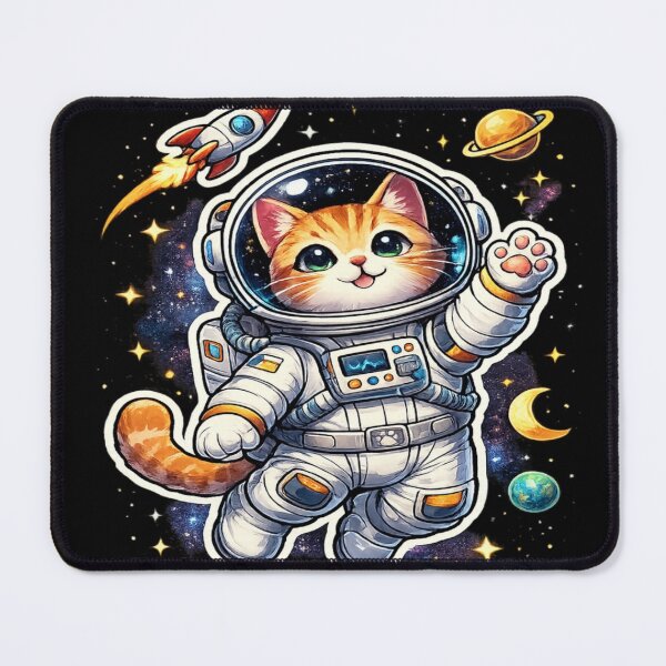 Item preview, Cosmic Cat Astronaut Sticker | Cute Space Explorer designed and sold by Genzfirevibes.