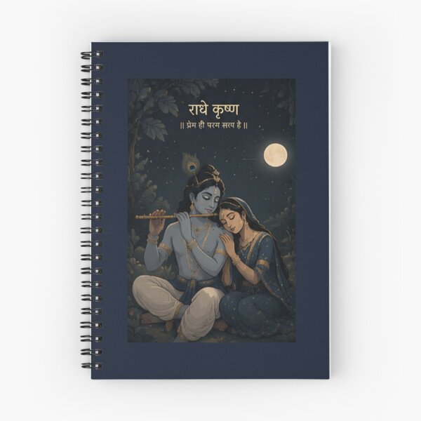 Item preview, Moonlit Radha Krishna Eternal Love designed and sold by dizzcreationsx.