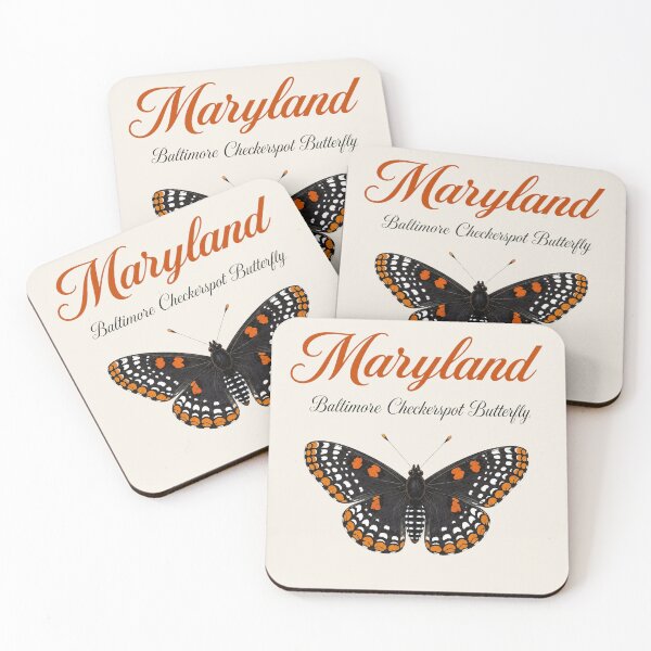 Item preview, Maryland Baltimore Checkerspot Butterfly – State Butterfly Art Print designed and sold by The-Drip-Studio.