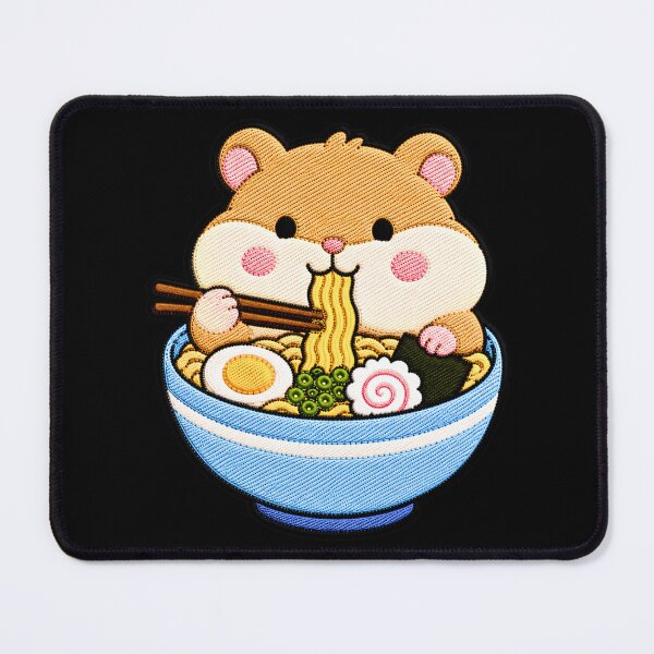 Item preview, Hamster Ramen Embroidery Patch | Cute Kawaii Hamster Noodle Lover designed and sold by ColorSplash123.