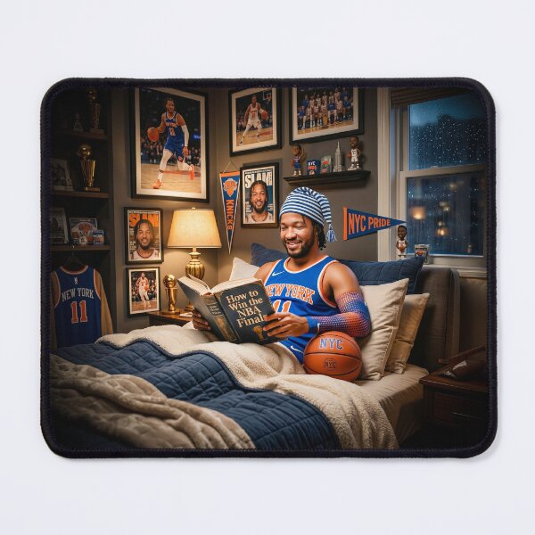 Item preview, Jalen Brunson NY Knick Reading NBA Finals Book designed and sold by Home Decor Art.