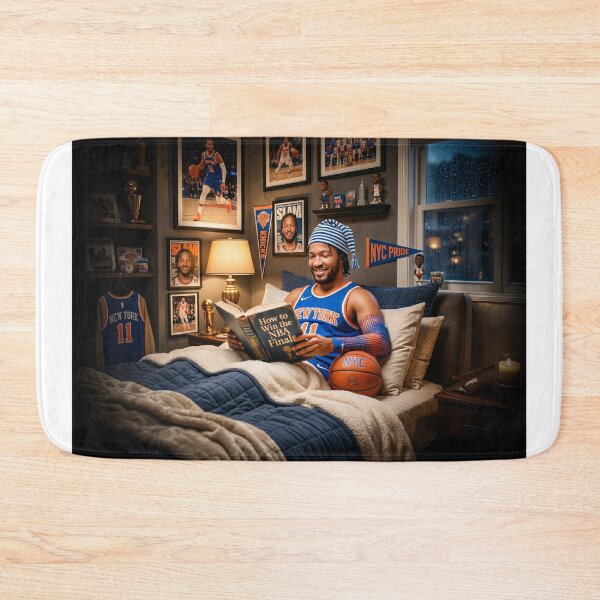 Item preview, Jalen Brunson NY Knick Reading NBA Finals Book designed and sold by Home Decor Art.