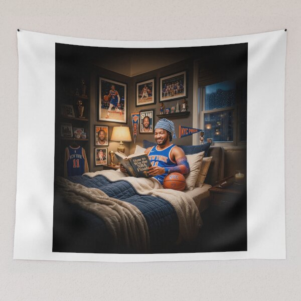 Item preview, Jalen Brunson NY Knick Reading NBA Finals Book designed and sold by Home Decor Art.