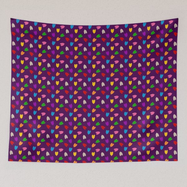 Item preview, Colourful Hearts Love Pattern Design - Purple  designed and sold by PatternTitan.