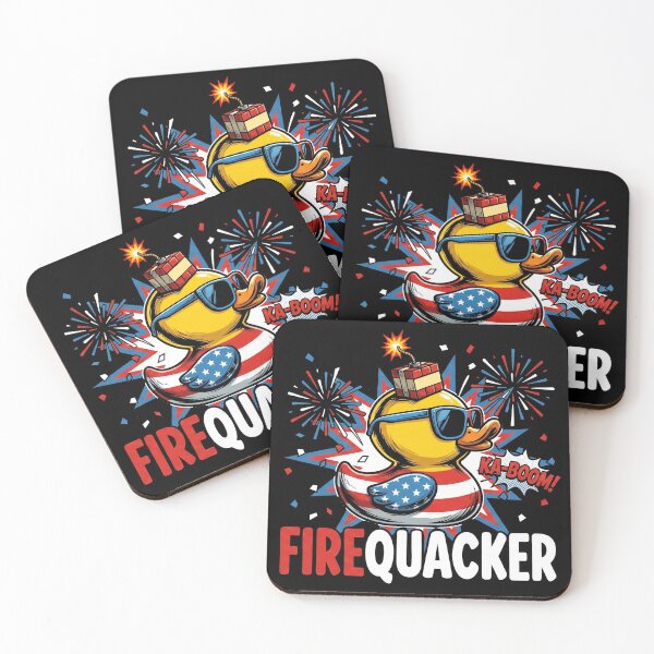 Item preview, Funny 4th Of July Firequacker Rubber Duck Sunglasses designed and sold by Vermanartist.