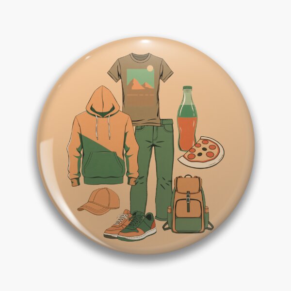 Item preview, Clothes and Snacks Illustration Pattern | Urban/Youth Art designed and sold by UnhingedBird.