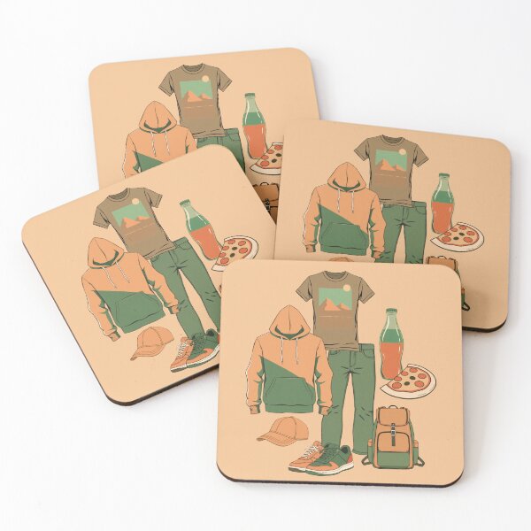 Item preview, Clothes and Snacks Illustration Pattern | Urban/Youth Art designed and sold by UnhingedBird.