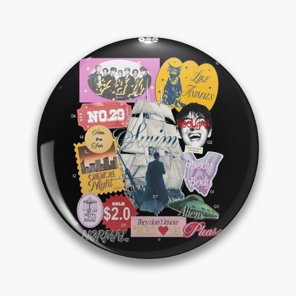 Item preview, BTS Y2K Retro Sticker Collage Tracklist designed and sold by moamaxshop.