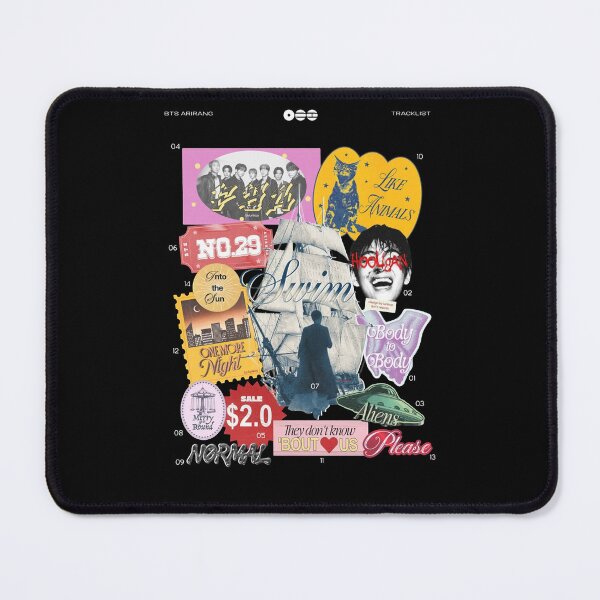 Item preview, BTS Y2K Retro Sticker Collage Tracklist designed and sold by moamaxshop.