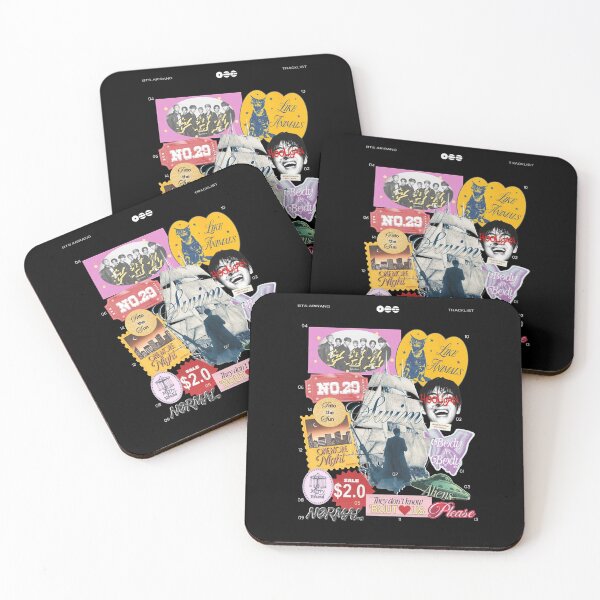 Item preview, BTS Y2K Retro Sticker Collage Tracklist designed and sold by moamaxshop.