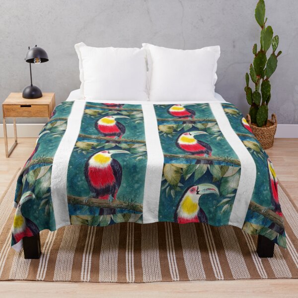 Item preview, Watercolor colorful toucan bird designed and sold by Kovacekau.