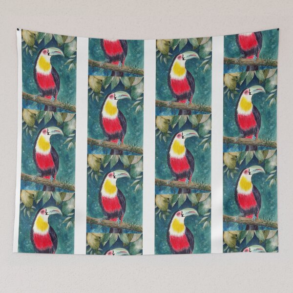 Item preview, Watercolor colorful toucan bird designed and sold by Kovacekau.