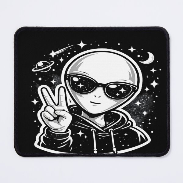 Item preview, ?✌️ Cosmic Peace Alien Sticker | Cool Space Vibes designed and sold by Genzfirevibes.