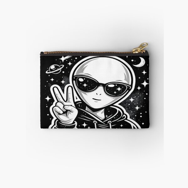 Item preview, ?✌️ Cosmic Peace Alien Sticker | Cool Space Vibes designed and sold by Genzfirevibes.