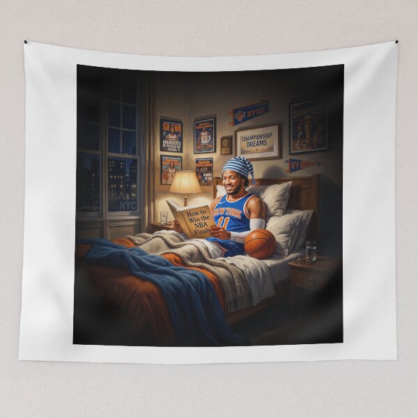 Item preview, Jalen Brunson NY Knick Reading NBA Finals Book designed and sold by Home Decor Art.