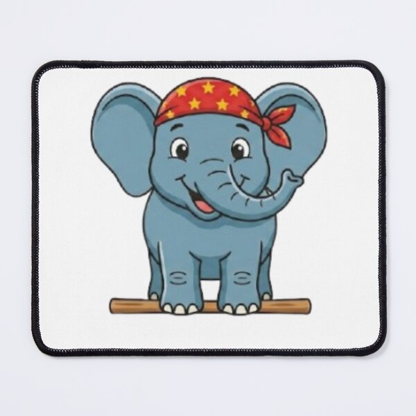 Item preview, Cute Cartoon Elephant Mascot designed and sold by BoldConcept43.