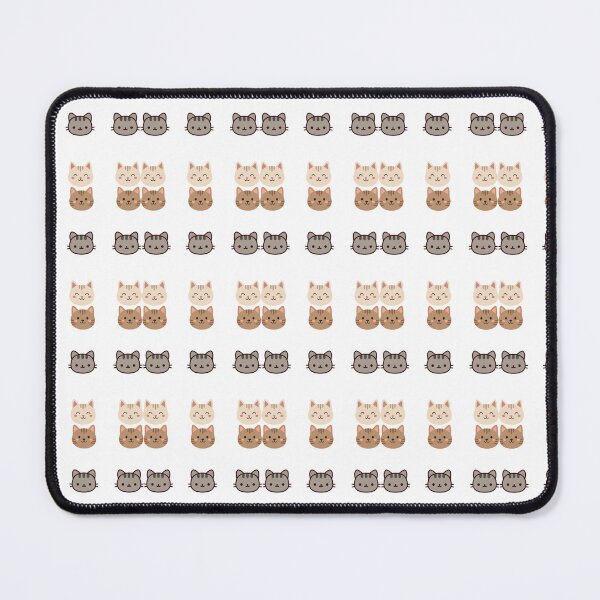 Item preview, Cute Kawaii Cat Faces Pattern Aesthetic Tabby Kittens sticker designed and sold by Art IN Pack.