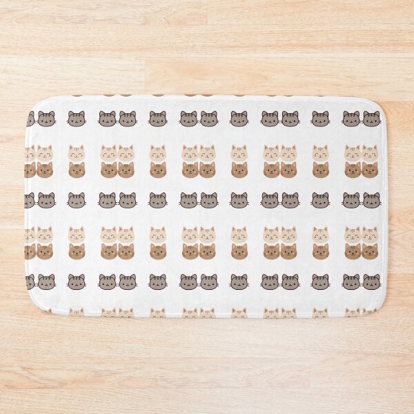 Item preview, Cute Kawaii Cat Faces Pattern Aesthetic Tabby Kittens sticker designed and sold by Art IN Pack.