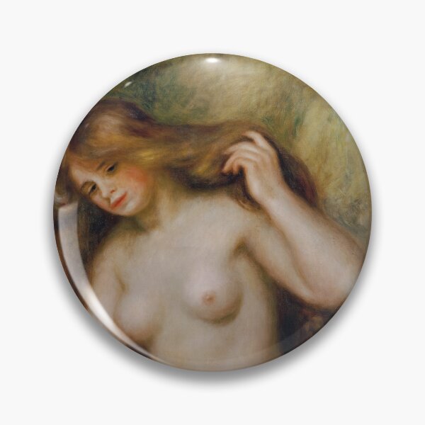 Item preview, Badende Mit Blondem Offenem Haar by Pierre-Auguste Renoir: Nude Impressionist Poster designed and sold by artofuniverse.