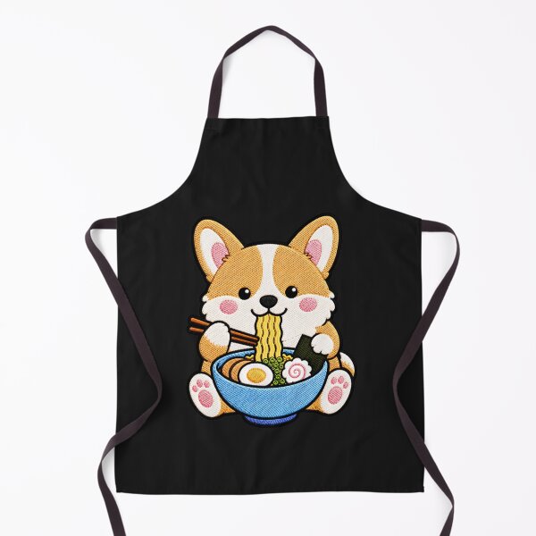 Item preview, Corgi Ramen Embroidery Patch | Cute Kawaii Corgi Noodle Lover designed and sold by ColorSplash123.