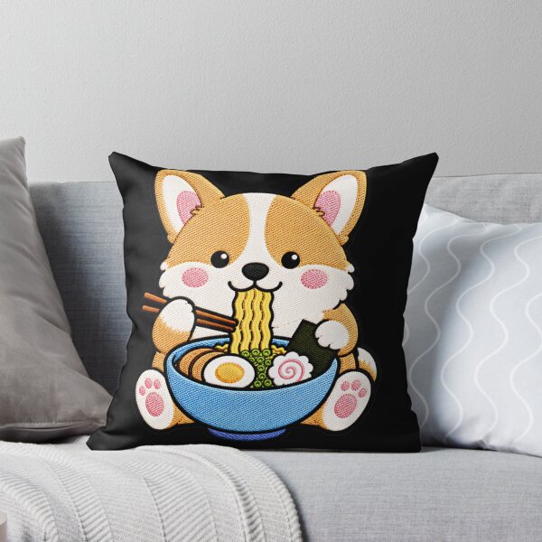 Item preview, Corgi Ramen Embroidery Patch | Cute Kawaii Corgi Noodle Lover designed and sold by ColorSplash123.