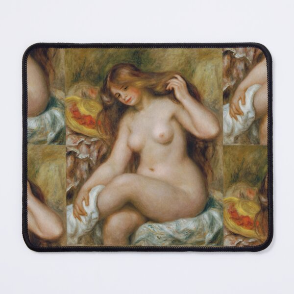 Item preview, Badende Mit Blondem Offenem Haar by Pierre-Auguste Renoir: Nude Impressionist Poster designed and sold by artofuniverse.