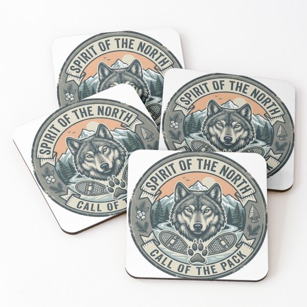 Item preview, Spirit of the North Call of the Pack Wolf Nature Badge Sticker designed and sold by QUIRKFITs.