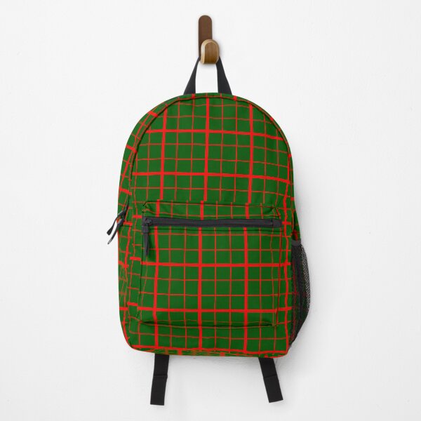 Item preview, Red On Green Grid Windowpane Plaid Design designed and sold by PatternTitan.