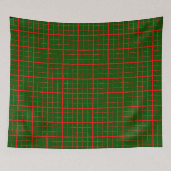 Item preview,  Red On Green Grid Windowpane Plaid Design  designed and sold by PatternTitan.