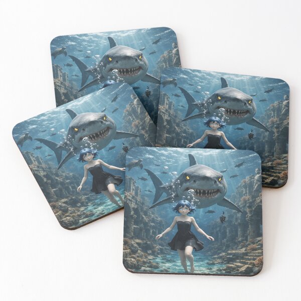 Item preview, Shark Resonance: Deep Sea Echoes // 深海共鳴 (Shinkai Kyōmei) designed and sold by dragon580 // Waaa… the killer shark ran away.