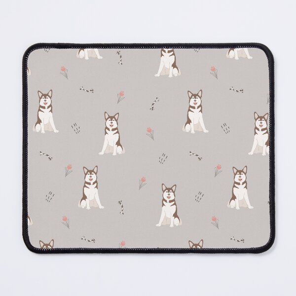 Item preview, Minimalist Flat Design Alaskan Malamute Dog Taupe Pattern designed and sold by svitlaarty.