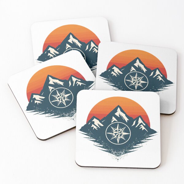 Item preview, Retro Mountain Compass Adventure Design designed and sold by Evergreen Horizon Works.