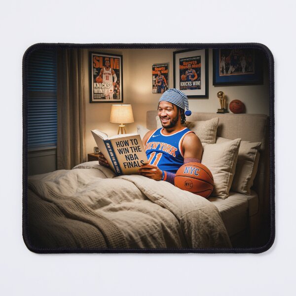 Item preview, Jalen Brunson NY Knick Reading NBA Finals Book designed and sold by Home Decor Art.