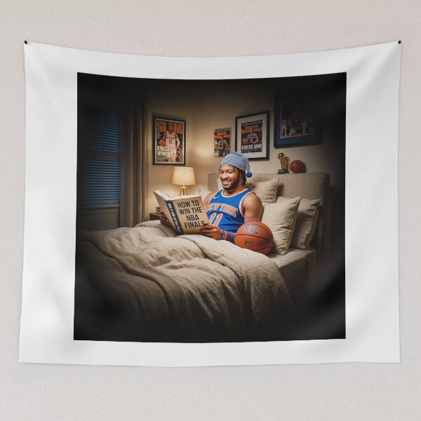 Item preview, Jalen Brunson NY Knick Reading NBA Finals Book designed and sold by Home Decor Art.
