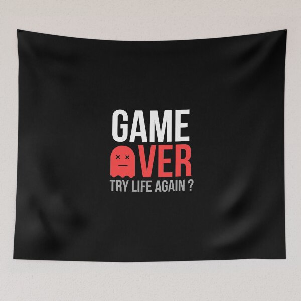 Item preview, Game Over Try Life Again Funny Gamer T-Shirt Gaming Humor Gift Gamer Life Tee designed and sold by TongTang.
