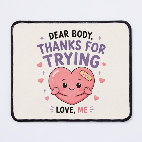 Item preview, Dear Body Thanks For Trying - Cute Chronic Illness Self Love Design designed and sold by BlackSector77.