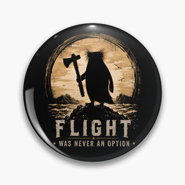 Item preview, Flight Was Never An Option Shirt, Funny Penguin Knife Tee, Sarcastic Dark Humor Gift, Retro Penguin Punk Chaotic designed and sold by THREE LITTLE BEANS.