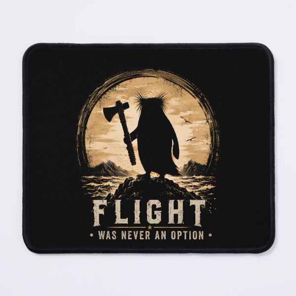 Item preview, Flight Was Never An Option Shirt, Funny Penguin Knife Tee, Sarcastic Dark Humor Gift, Retro Penguin Punk Chaotic designed and sold by THREE LITTLE BEANS.