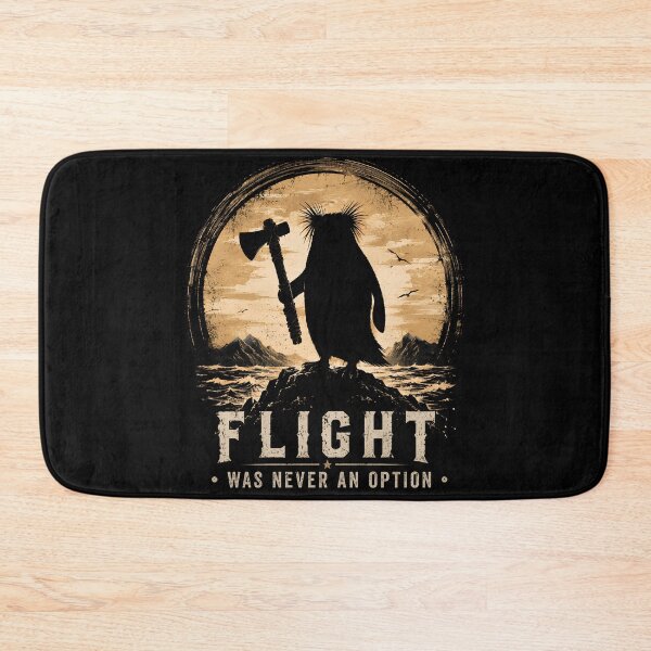 Item preview, Flight Was Never An Option Shirt, Funny Penguin Knife Tee, Sarcastic Dark Humor Gift, Retro Penguin Punk Chaotic designed and sold by THREE LITTLE BEANS.