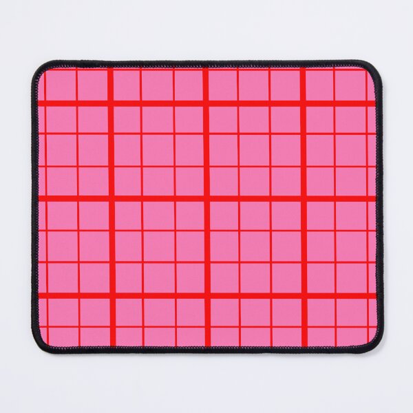 Item preview, Red On Pink Grid Windowpane Plaid Design designed and sold by PatternTitan.
