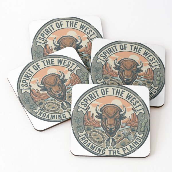 Item preview, Spirit of the West Roaming the Plains Buffalo Western Badge Sticker designed and sold by QUIRKFITs.