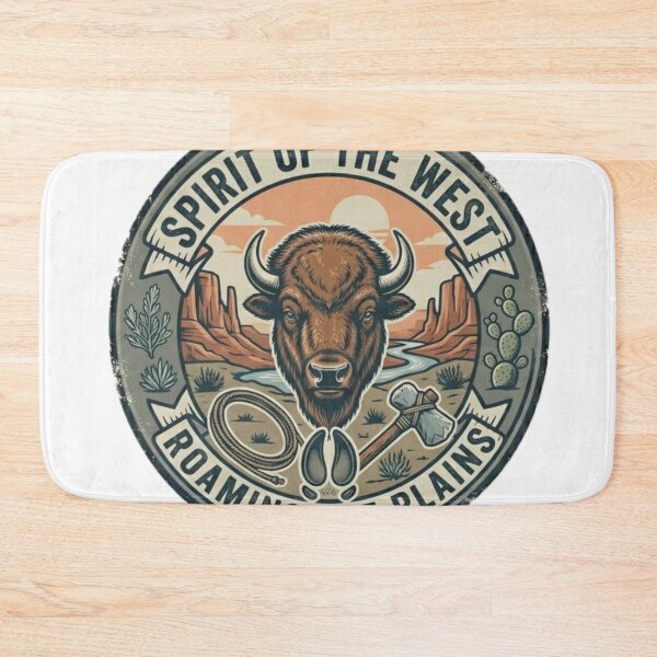 Item preview, Spirit of the West Roaming the Plains Buffalo Western Badge Sticker designed and sold by QUIRKFITs.