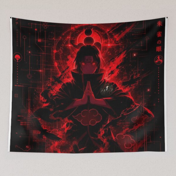 Item preview, Itachi Uchiha Sharingan Red Cyber Art | Akatsuki Dark Anime Poster designed and sold by Dyan4.