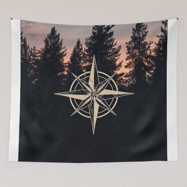 Item preview, Compass Rose Forest Sunset Adventure designed and sold by Evergreen Horizon Works.