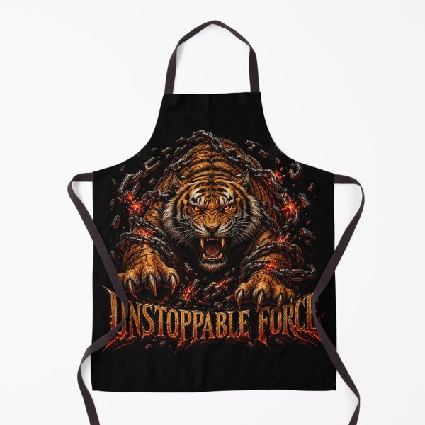 Item preview, Unstoppable Force Tiger Breaking Chains Dark Gothic Fantasy T-Shirt designed and sold by Martin's_Design.